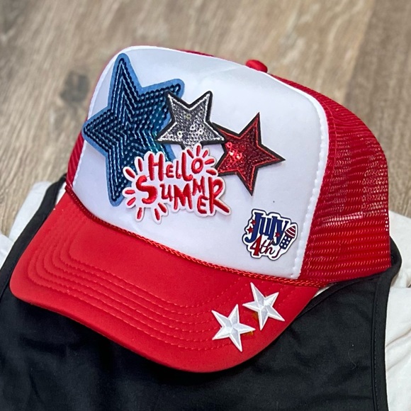 *NEW* SnapBack hat. Custom Made..Ready for the 4th - Picture 2 of 2